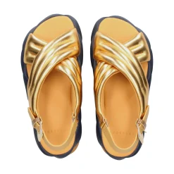 4CCCCEES Sandalias con plataforma de Mujer MELLOW MANA ORO