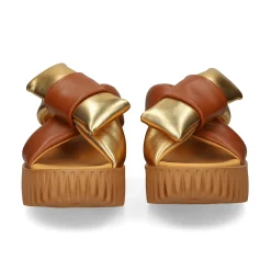 4CCCCEES Sandalias con plataforma de Mujer PLIA BOW ORO