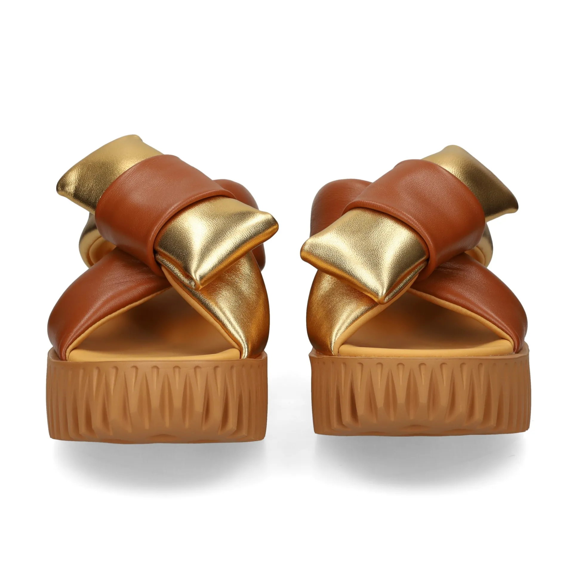 4CCCCEES Sandalias con plataforma de Mujer PLIA BOW ORO