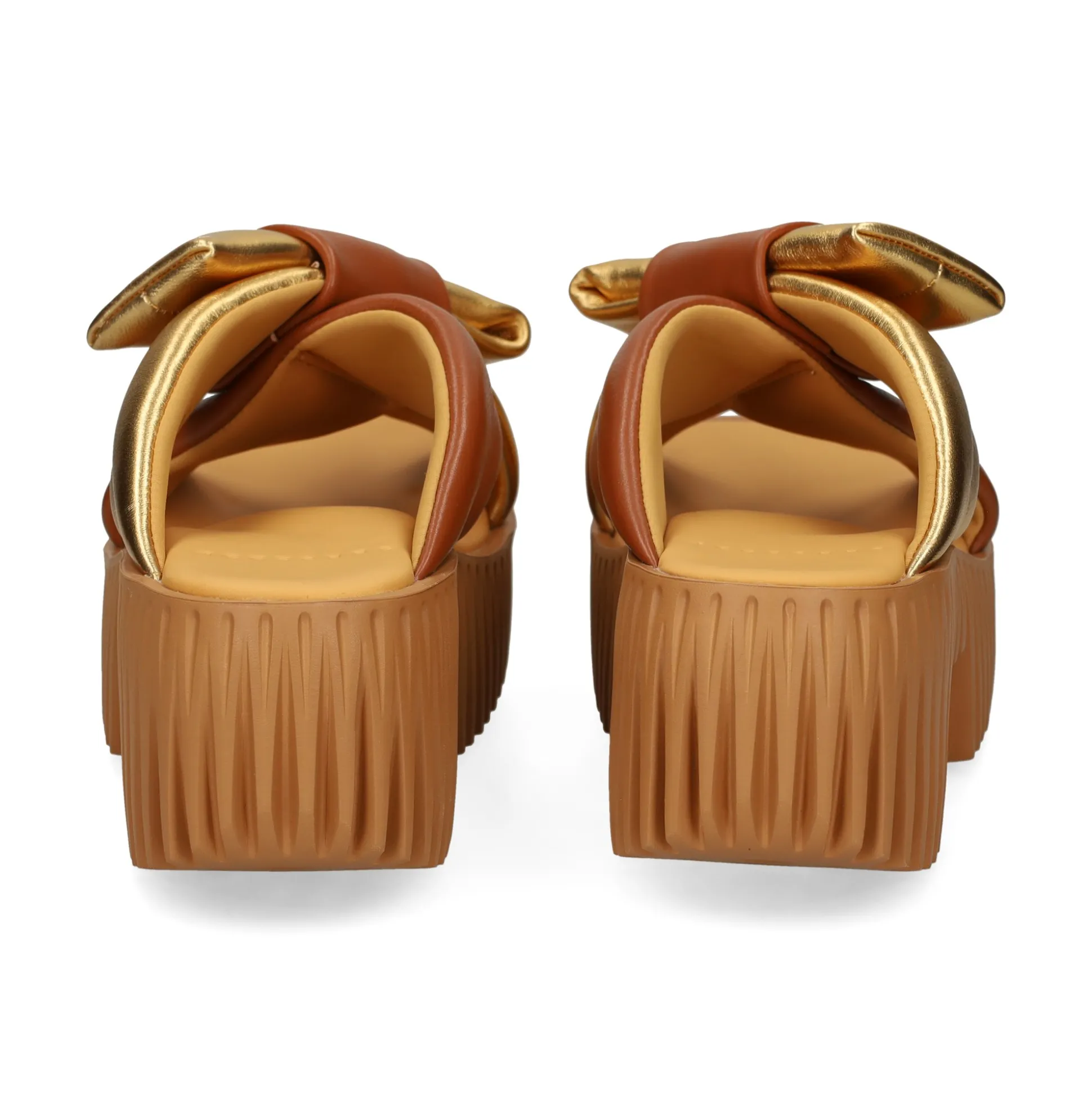 4CCCCEES Sandalias con plataforma de Mujer PLIA BOW ORO