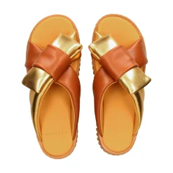 4CCCCEES Sandalias con plataforma de Mujer PLIA BOW ORO