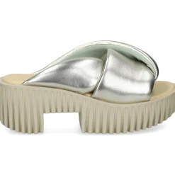 4CCCCEES Sandalias con plataforma de Mujer PLIA ANDA CHAMPAGNE