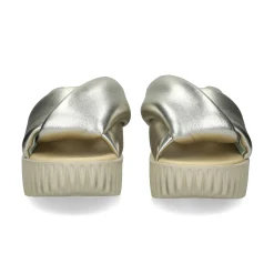 4CCCCEES Sandalias con plataforma de Mujer PLIA ANDA CHAMPAGNE