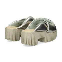 4CCCCEES Sandalias con plataforma de Mujer PLIA ANDA CHAMPAGNE