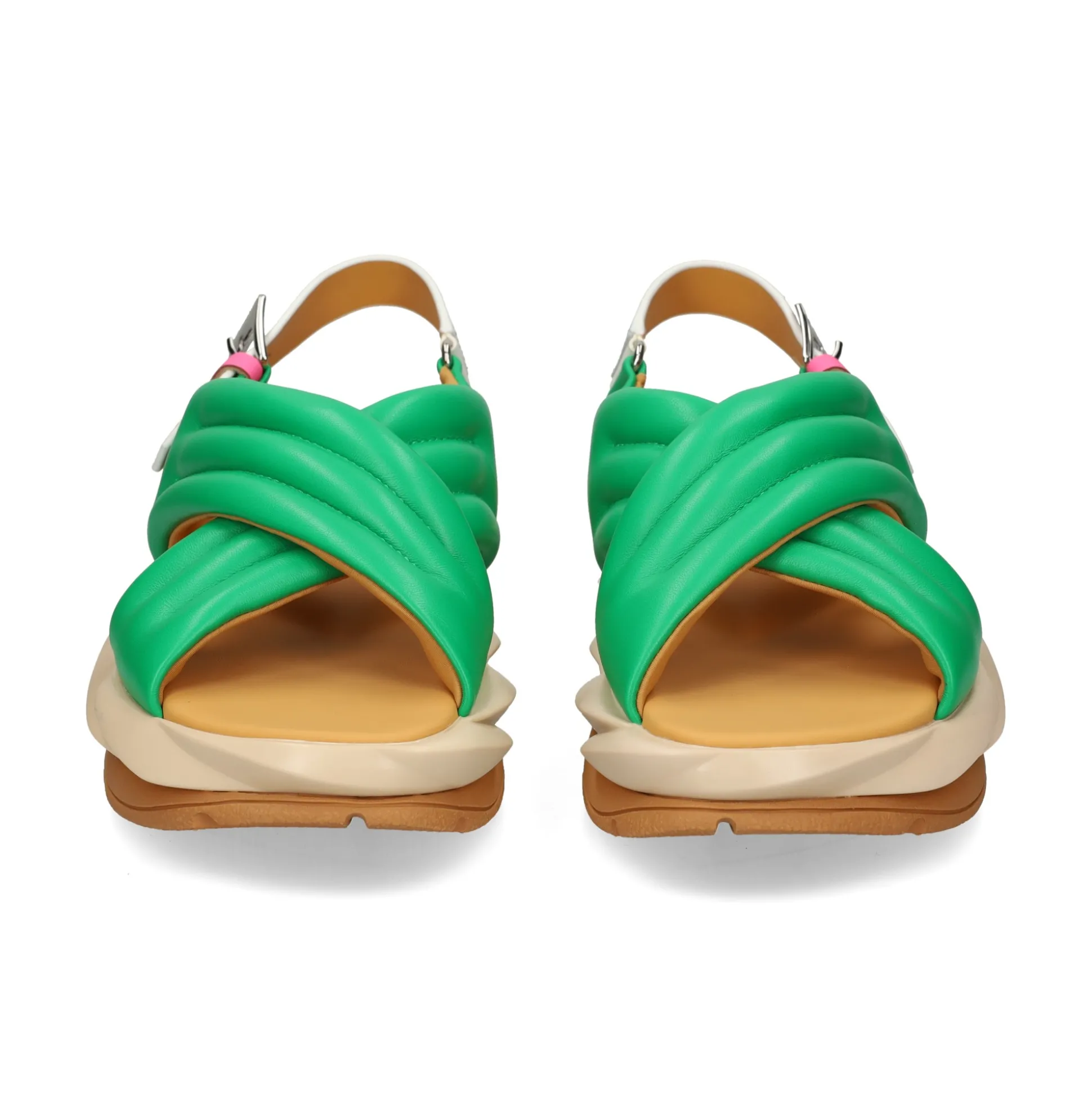 4CCCCEES Sandalias con plataforma de Mujer MELLOW MANA VERDE