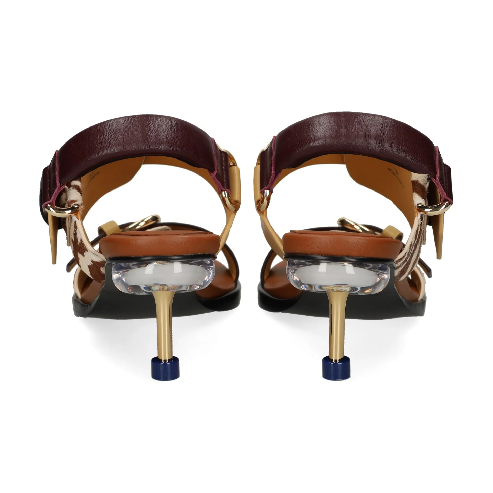 4CCCCEES Sandalias con tacón de Mujer OSHA LINE MID ZEBRA MIX