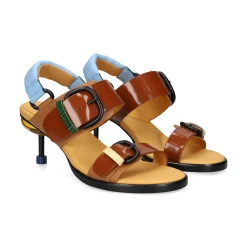 4CCCCEES Sandalias con tacón de Mujer OSHA LINE MARRON