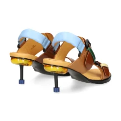 4CCCCEES Sandalias con tacón de Mujer OSHA LINE MARRON