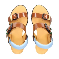 4CCCCEES Sandalias con tacón de Mujer OSHA LINE MARRON