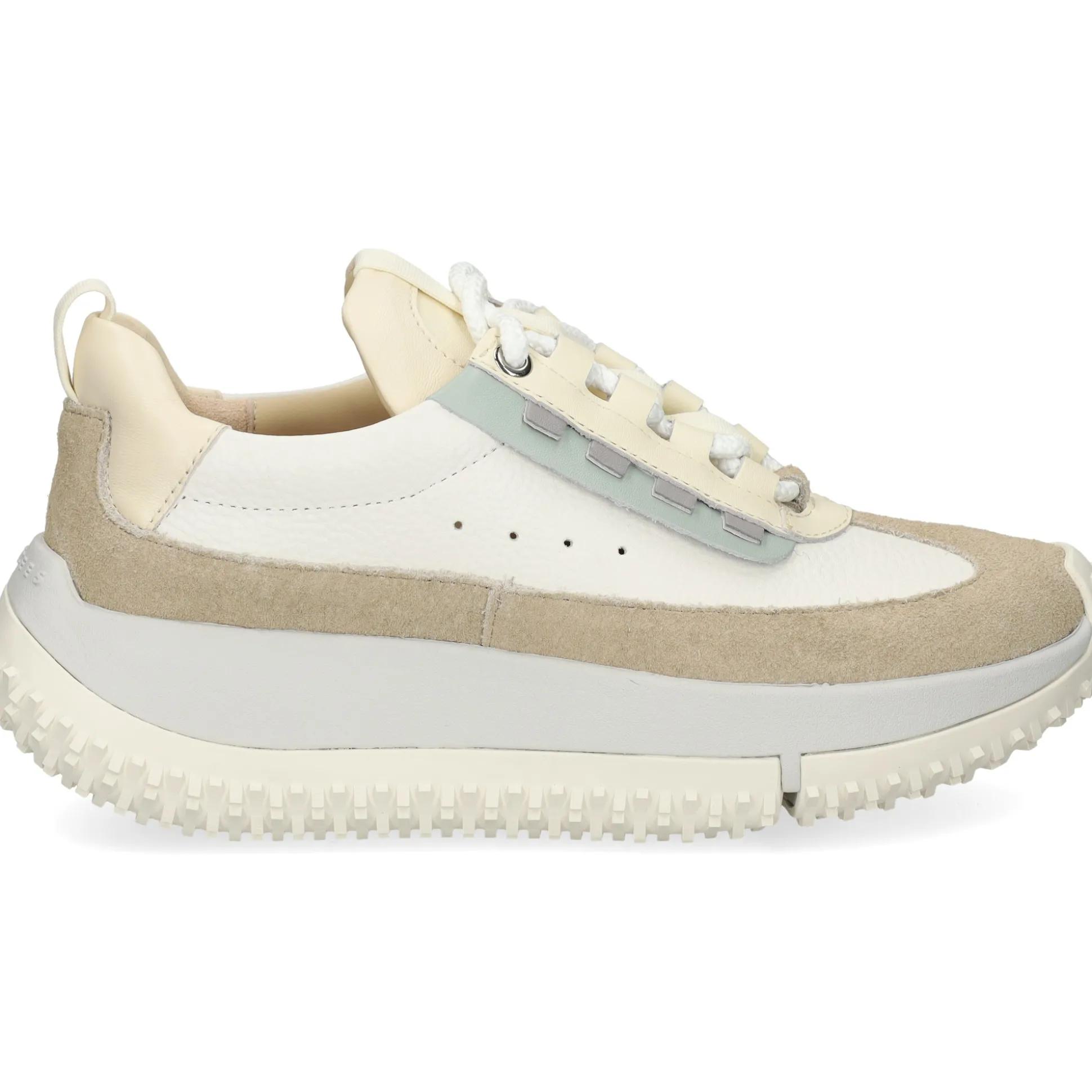 4CCCCEES Zapatillas de Mujer KAPOK PINTO BLANCO