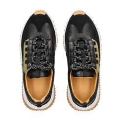 4CCCCEES Zapatillas de Mujer KAPOK PINTO NEGRO