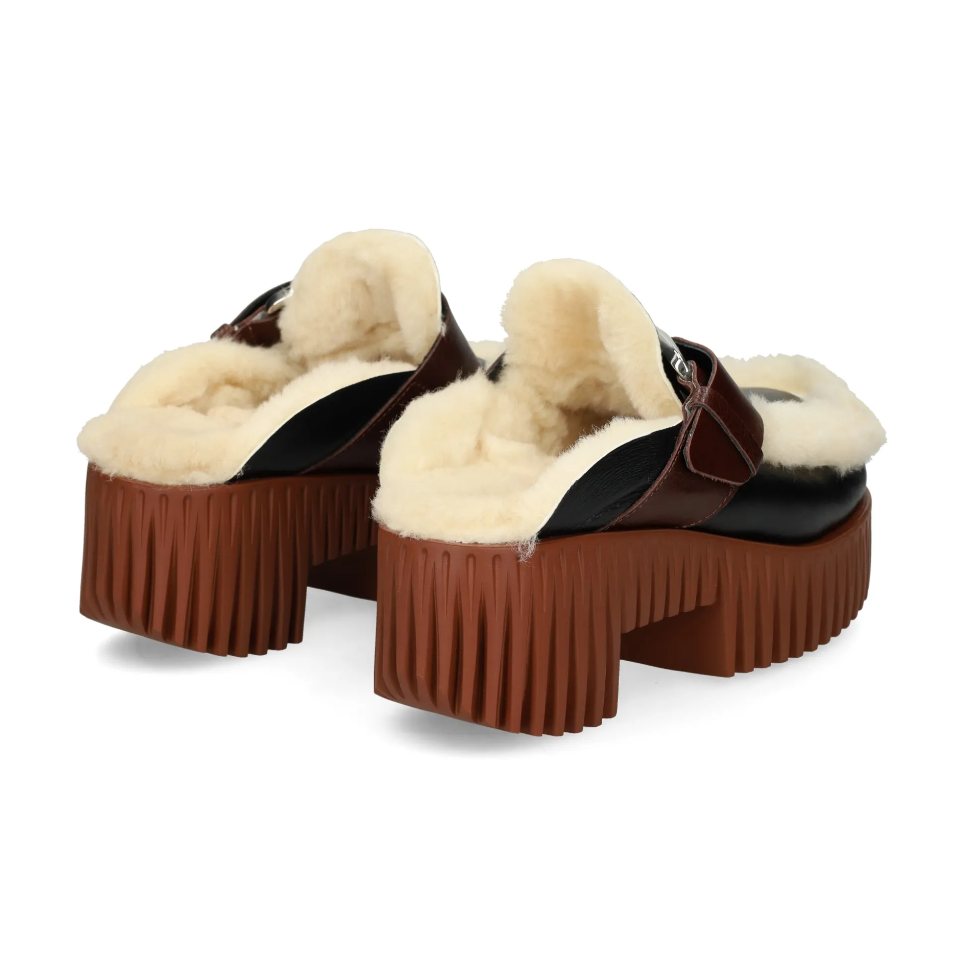 4CCCCEES Zuecos de Mujer PLIA AMBER OREO