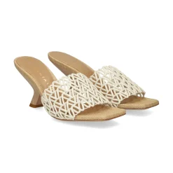 CHANTAL Sandalias con tacón de Mujer 2309 MILK
