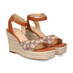 COACH Sandalias cuña de Mujer CAS80 cocoa/burnished