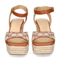 COACH Sandalias cuña de Mujer CAS80 cocoa/burnished