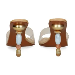 CULT GAIA Sandalias con tacón de Mujer SD3466PU3557 Clear Bauble