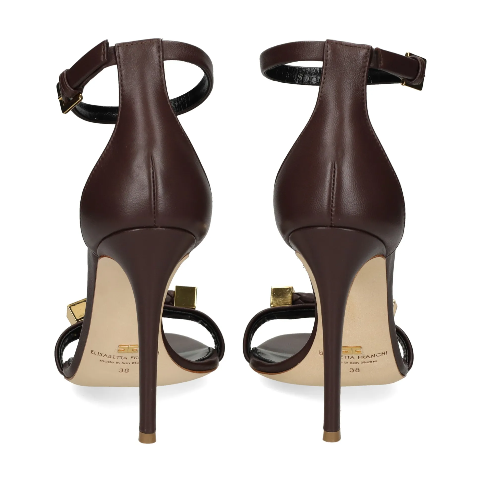 ELISABETTA FRANCHI Sandalias con tacón de Mujer SA12L61E2 644 CACAO