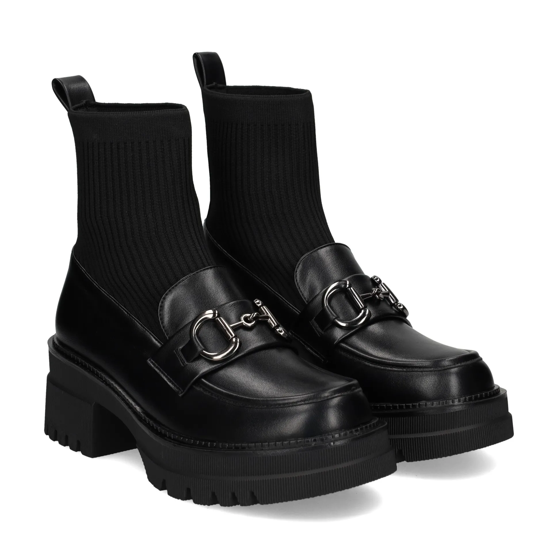 EXE Botines con tacón de Mujer B079-H227 NEGRO