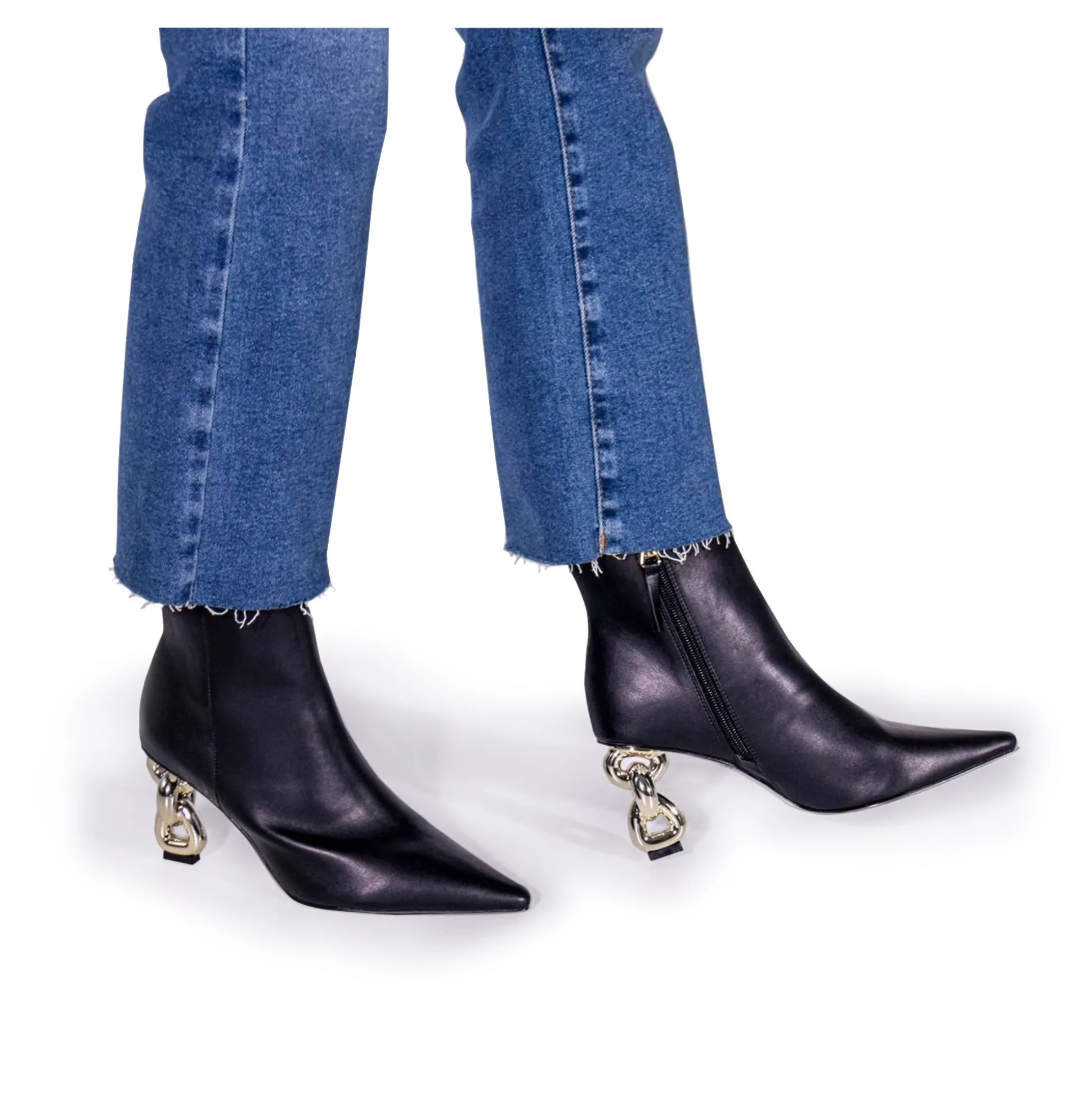 EXE Botines con tacón de Mujer SAMANTHA-810 NEGRO