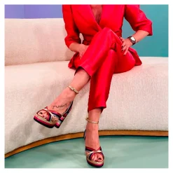 EXE Sandalias con plataforma de Mujer OPHELIA-832 MULTICOLOR