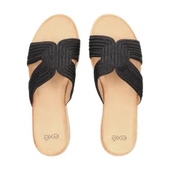EXE Sandalias con plataforma de Mujer BZX23170-R7 NEGRO