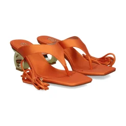 EXE Sandalias con tacón de Mujer BRENDA-314 NARANJA