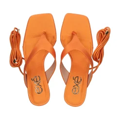 EXE Sandalias con tacón de Mujer BRENDA-314 NARANJA