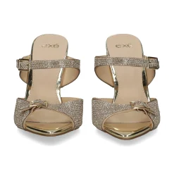EXE Sandalias con tacón de Mujer JOY-700 ORO