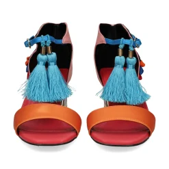 EXE Sandalias con tacón de Mujer LUISA-210 PINK ORANGE