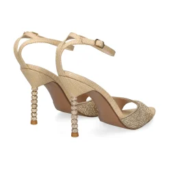 EXE Sandalias con tacón de Mujer JOY-625 ORO