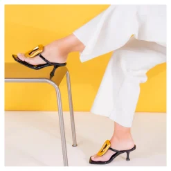 EXE Sandalias con tacón de Mujer SISSY-895 NEGRO