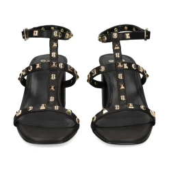 EXE Sandalias con tacón de Mujer CLEO-799 BLACK GOLD
