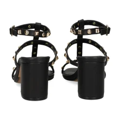 EXE Sandalias con tacón de Mujer CLEO-799 BLACK GOLD