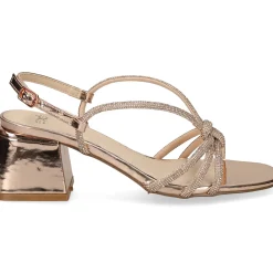 EXE Sandalias con tacón de Mujer CARMEN-300 PINK GOLD