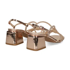EXE Sandalias con tacón de Mujer CARMEN-300 PINK GOLD