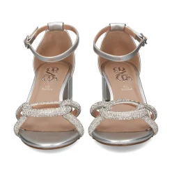 EXE Sandalias con tacón de Mujer PENNY-247 SILVER