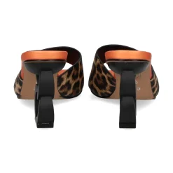 EXE Sandalias con tacón de Mujer LILIAN-160 LEOPARDO