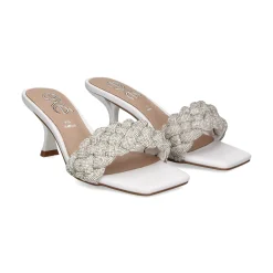 EXE Sandalias con tacón de Mujer JENIFER-040 BLANCO