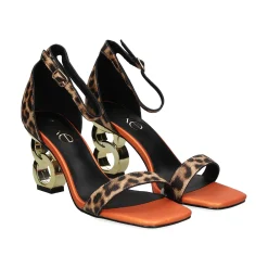 EXE Sandalias con tacón de Mujer LILIAN-055 LEOPARDO