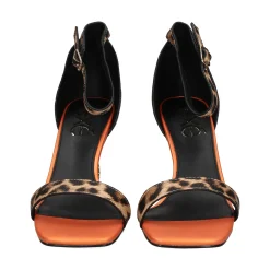 EXE Sandalias con tacón de Mujer LILIAN-055 LEOPARDO