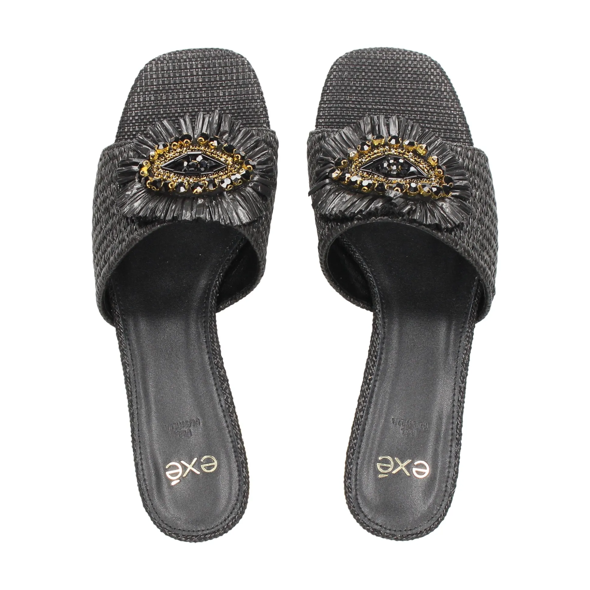 EXE Sandalias con tacón de Mujer KATY-424 NEGRO