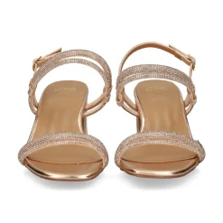 EXE Sandalias con tacón de Mujer 2570-F1906-Y15 CHAMPAGNE