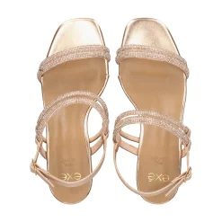 EXE Sandalias con tacón de Mujer 2570-F1906-Y15 CHAMPAGNE