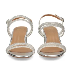 EXE Sandalias con tacón de Mujer 2570-F1906-Y15 SILVER
