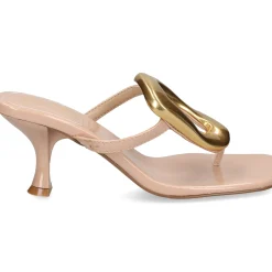 EXE Sandalias con tacón de Mujer SISSY-895 PATENT NUDE