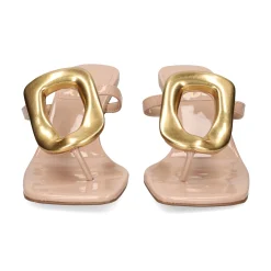 EXE Sandalias con tacón de Mujer SISSY-895 PATENT NUDE