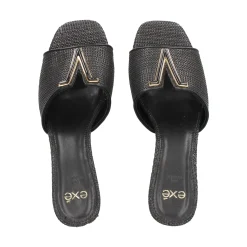 EXE Sandalias con tacón de Mujer SCARLET-601 NEGRO