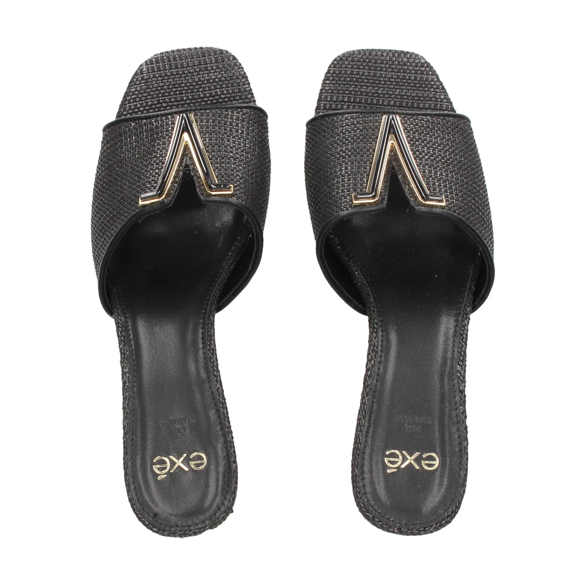 EXE Sandalias con tacón de Mujer SCARLET-601 NEGRO