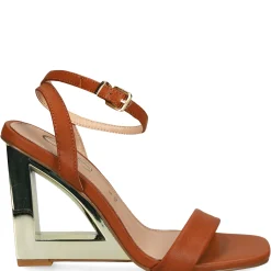 EXE Sandalias cuña de Mujer ELYSIA-391 TAN