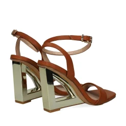 EXE Sandalias cuña de Mujer ELYSIA-391 TAN